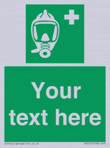 Custom sign safe condition Emergency escape breathing device